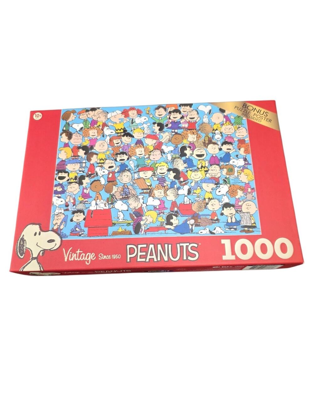 Rose Art Vintage Peanuts Snoopy 1,000 piece puzzle set (sealed) 27x20in.